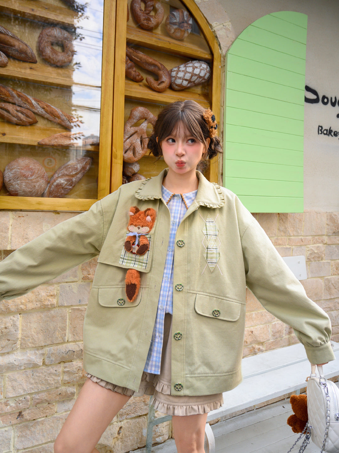 Red Fox Patch Work Jacket-Outerwear-ntbhshop