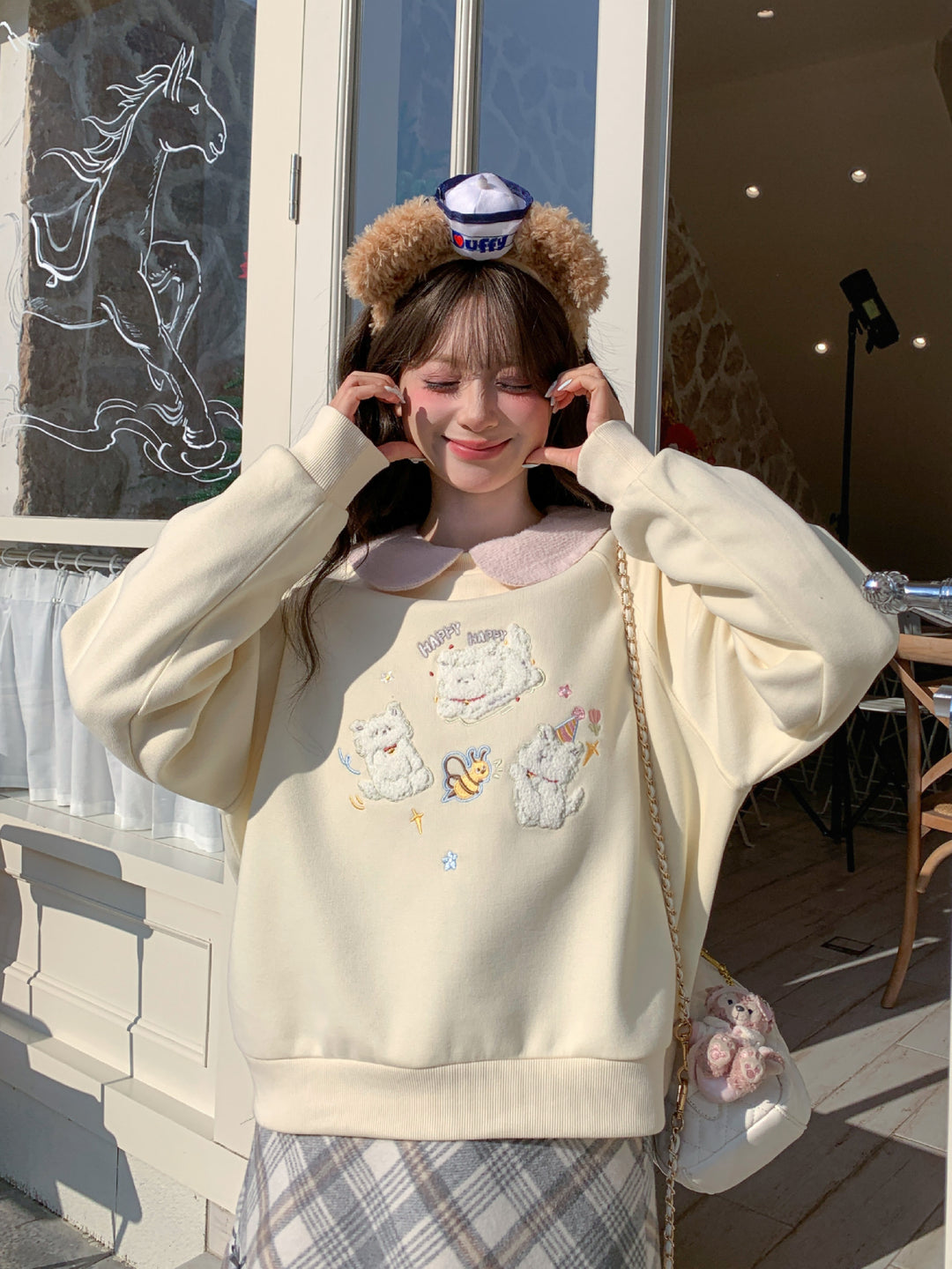 Honey Pup Cuddle Sweatshirt-Tops-ntbhshop