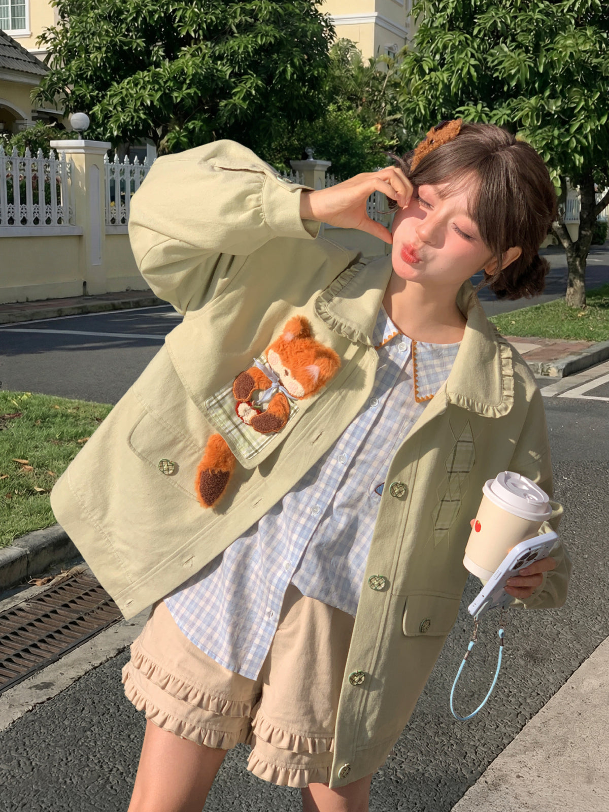 Red Fox Patch Work Jacket-Outerwear-ntbhshop