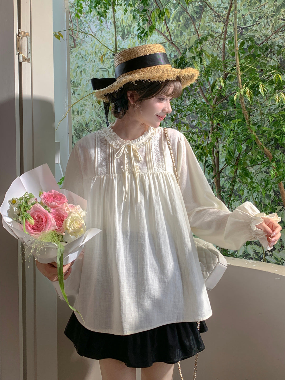 Cloud Milk Soft Blouse-Tops-ntbhshop