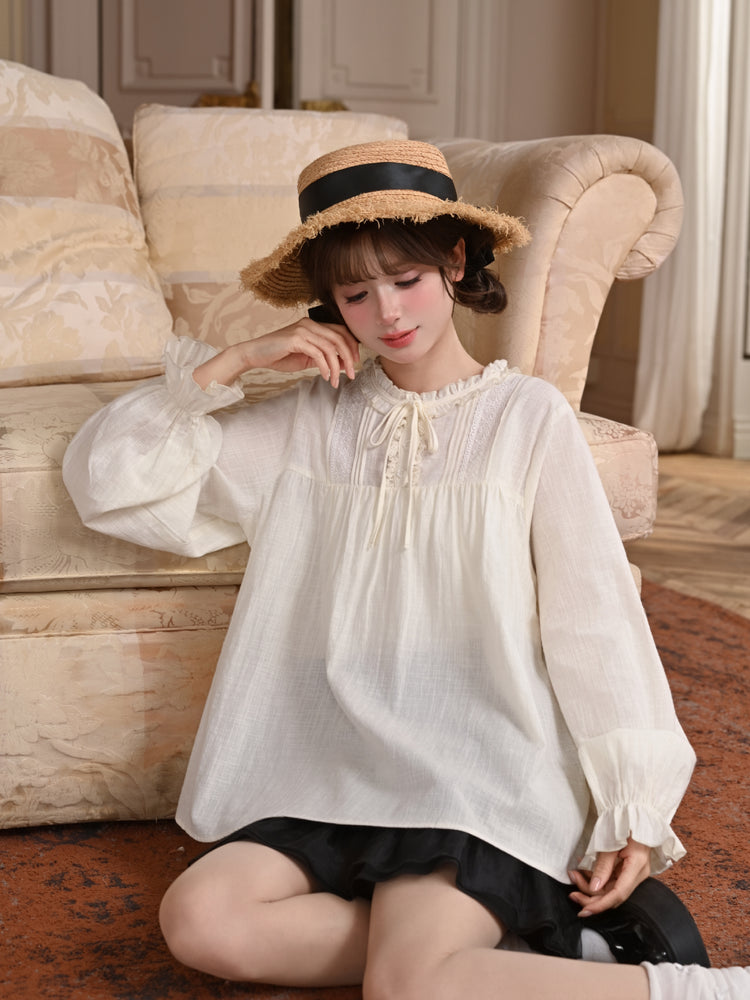 Cloud Milk Soft Blouse-Tops-ntbhshop