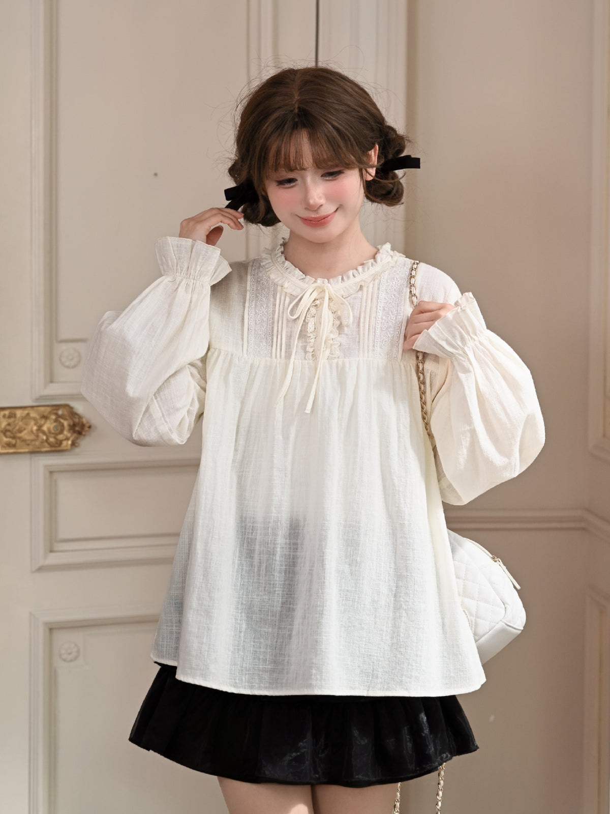 Cloud Milk Soft Blouse-Tops-ntbhshop