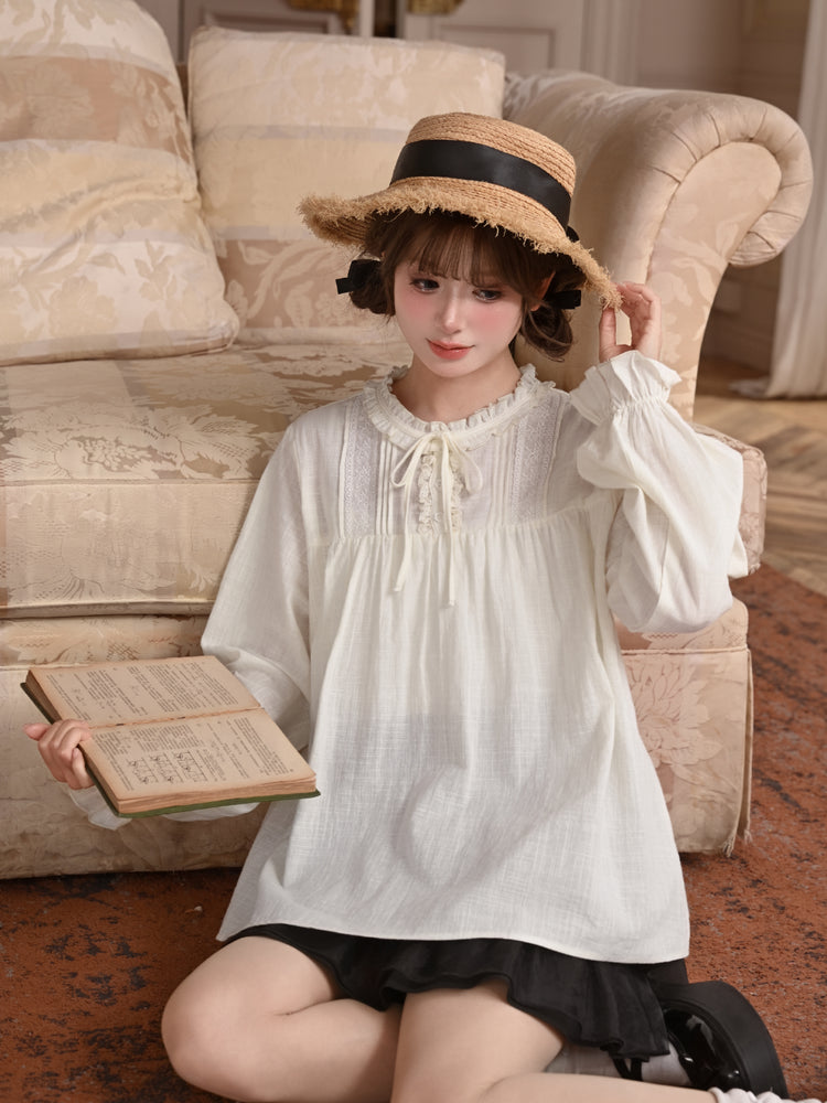 Cloud Milk Soft Blouse-Tops-ntbhshop