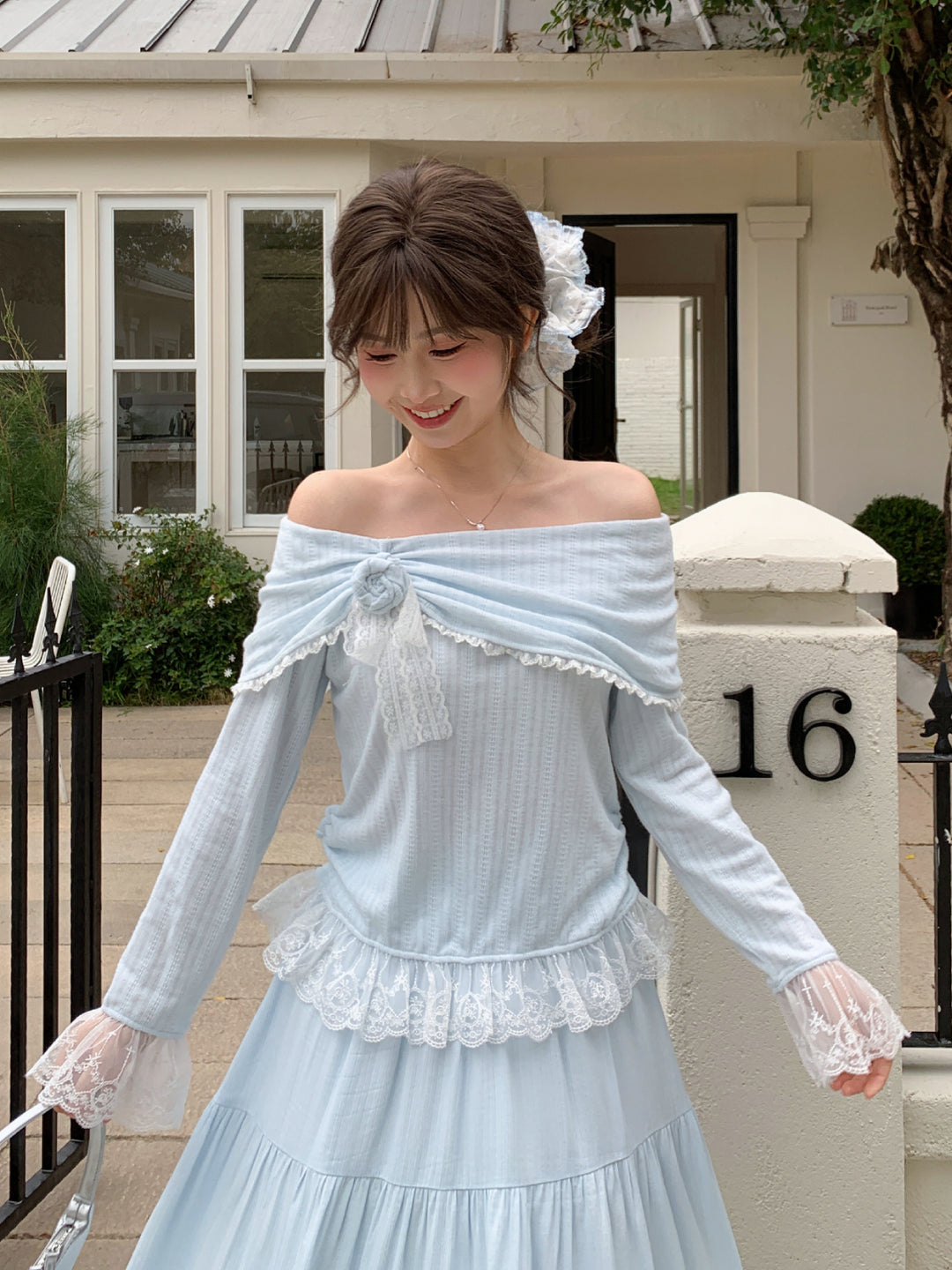 Cloud Garden Off Shoulder Top-Tops-ntbhshop