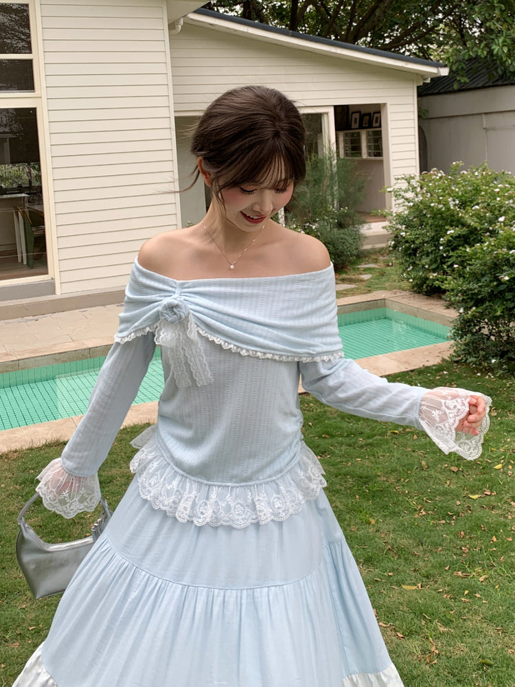 Cloud Garden Off Shoulder Top-Tops-ntbhshop