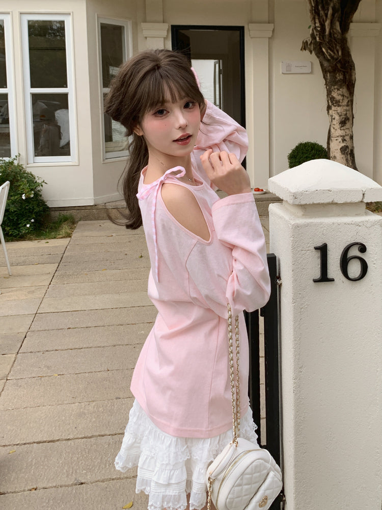 Soft Lamb Off Shoulder Tees-Tops-ntbhshop