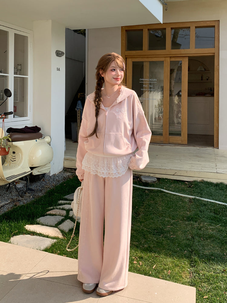 Rose Drift Lace Hooded Jacket-Outerwear-ntbhshop