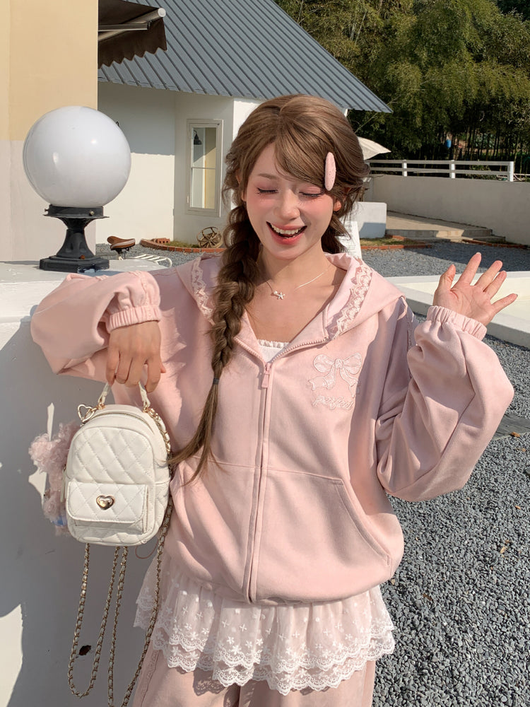 Rose Drift Lace Hooded Jacket-Outerwear-ntbhshop