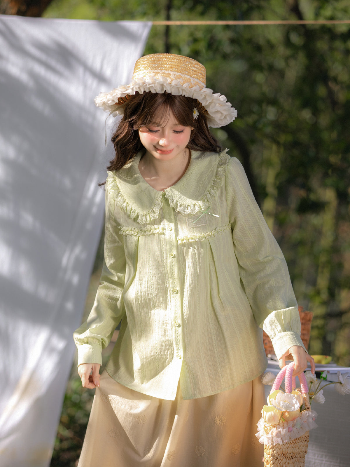 Spring Meadow Lace Blouse-Tops-ntbhshop