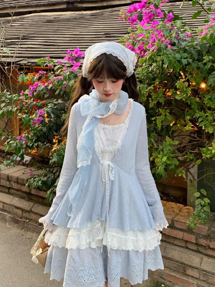 Spring Petal Lace Layer Dress-Dresses-ntbhshop