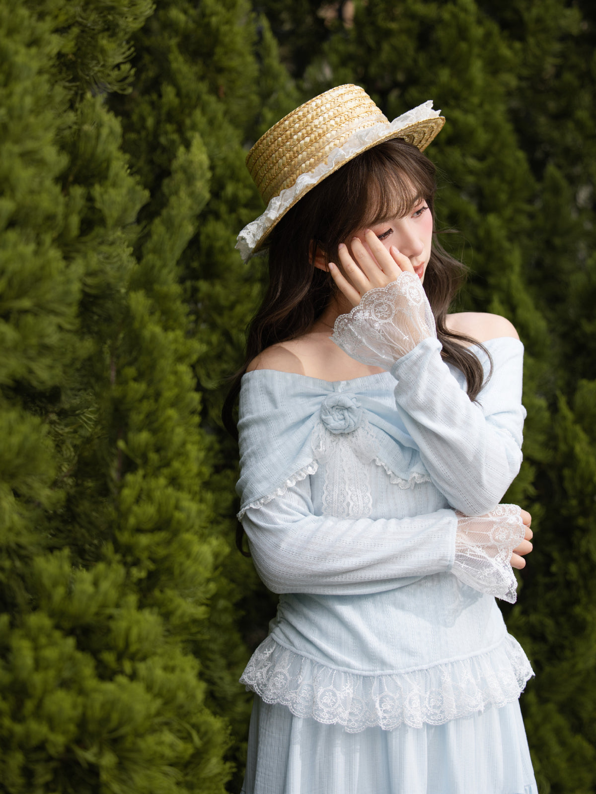 Cloud Garden Off Shoulder Top-Tops-ntbhshop