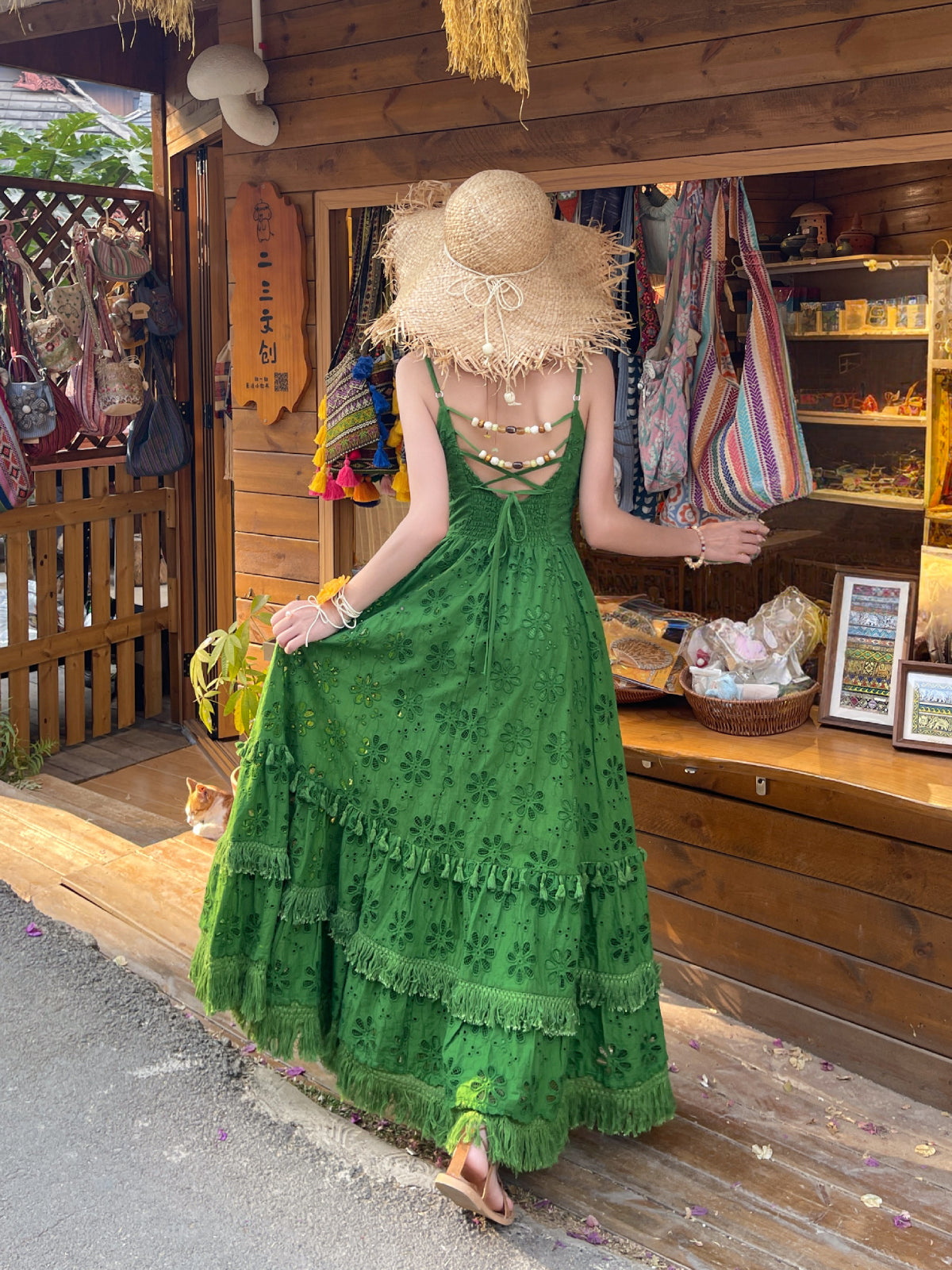 Tropical Bloom Eyelet Sundresses-Dresses-ntbhshop