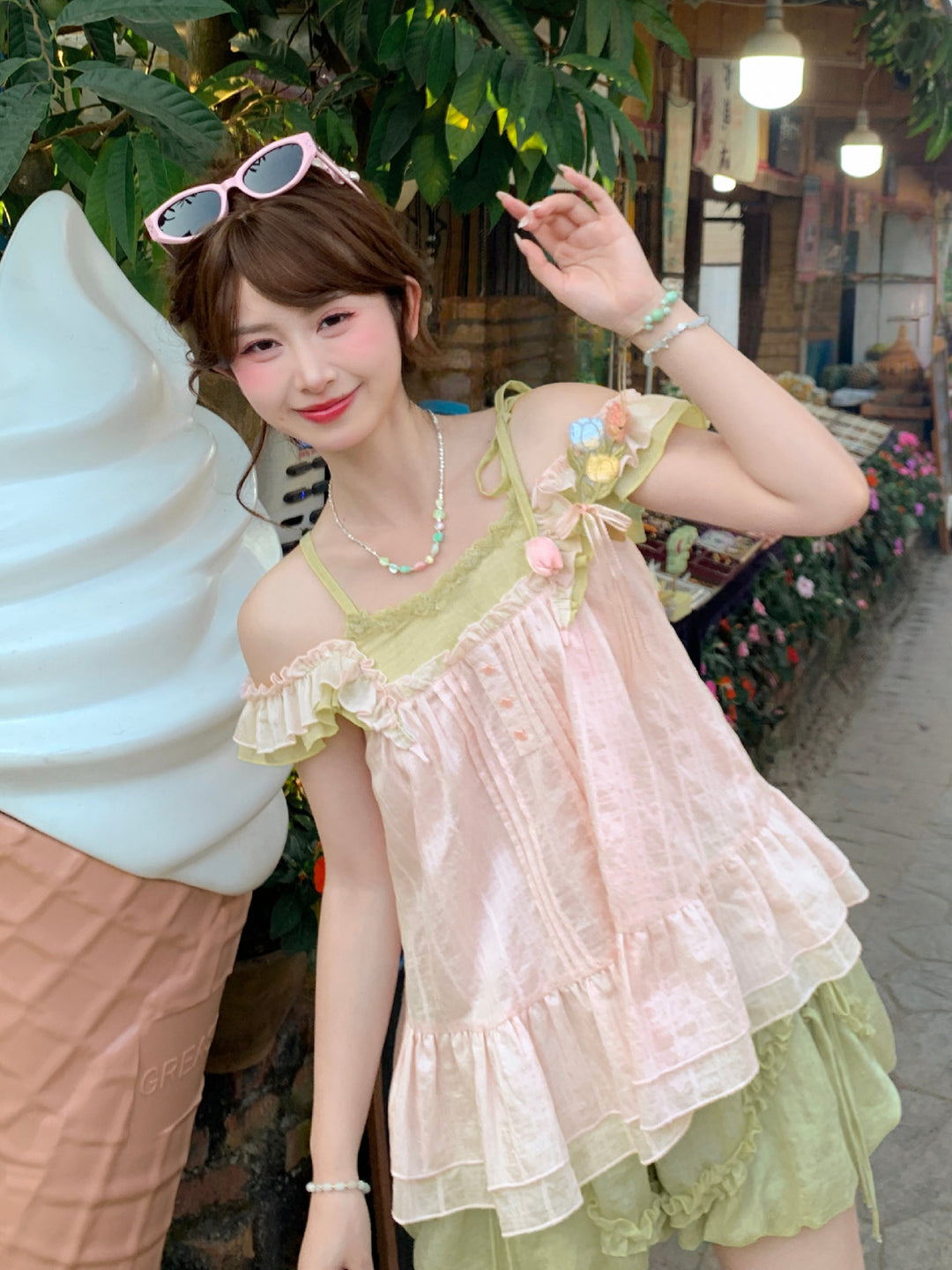 Tulip Bubble Ruffle Top & Shorts-Sets-ntbhshop