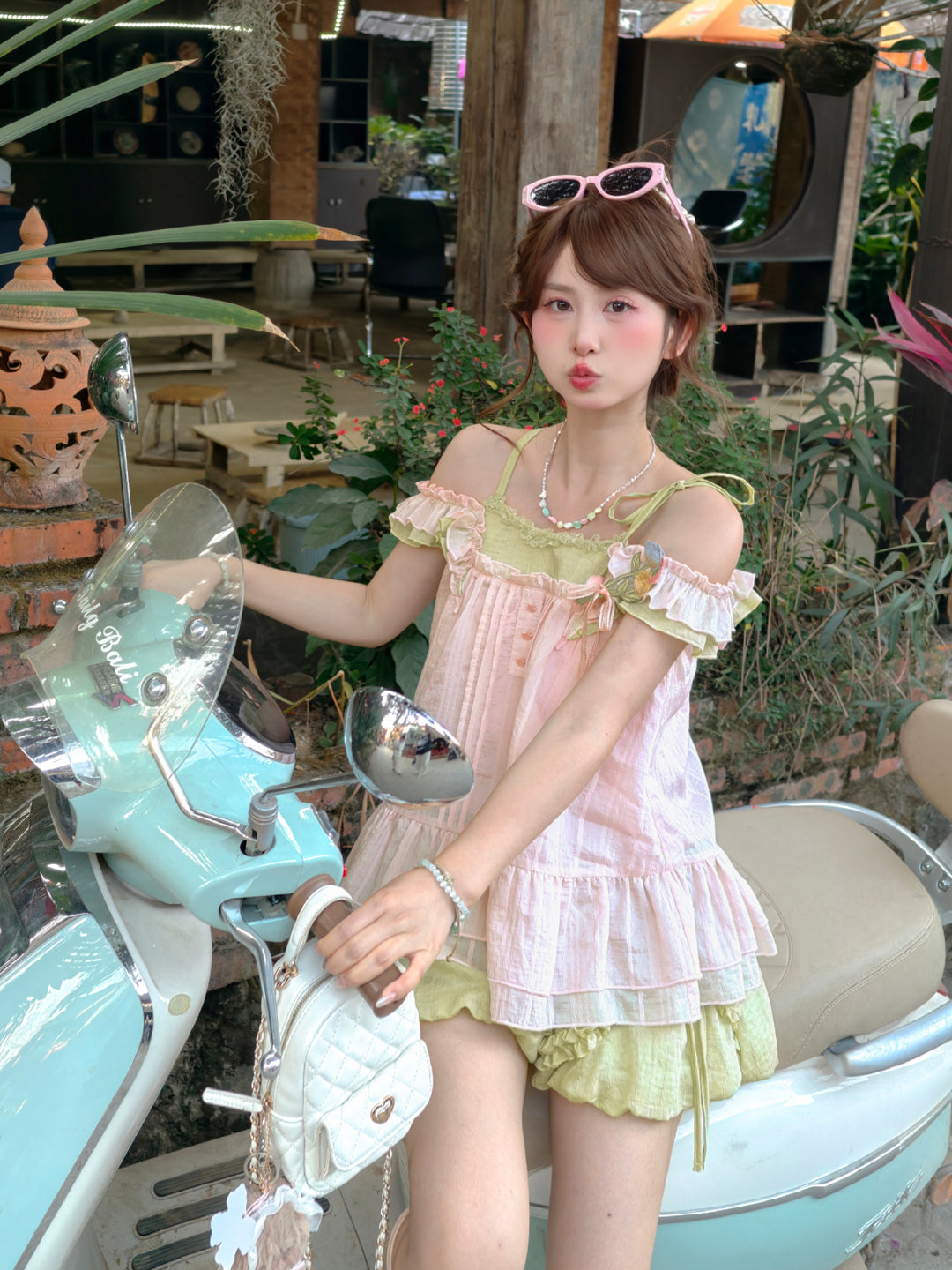 Tulip Bubble Ruffle Top & Shorts-Sets-ntbhshop