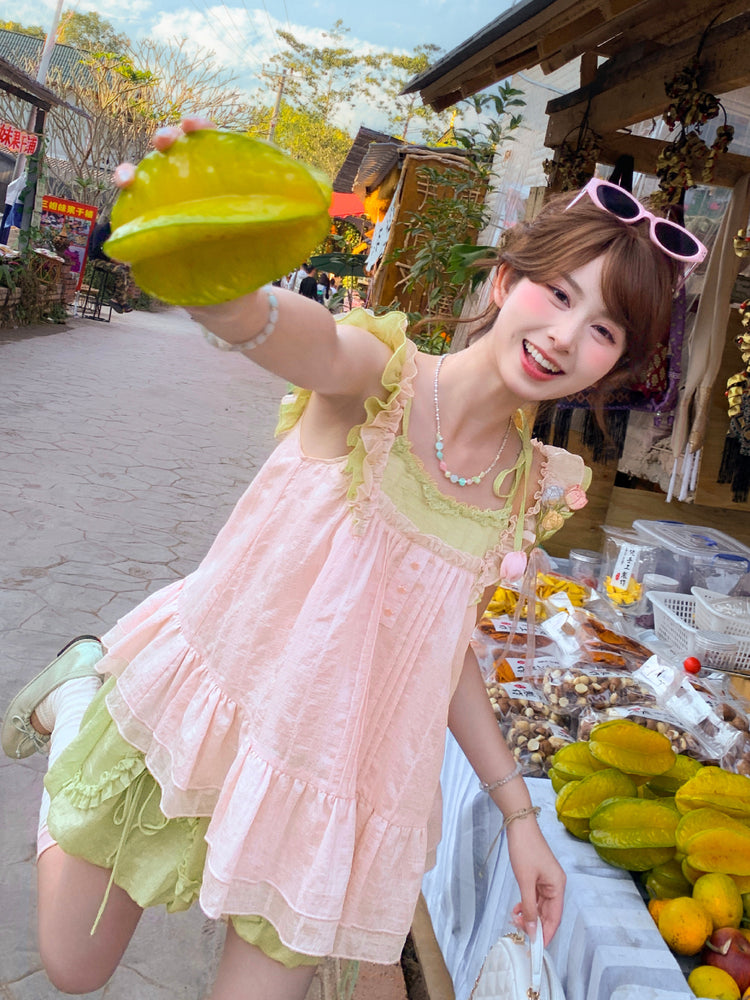 Tulip Bubble Ruffle Top & Shorts-Sets-ntbhshop