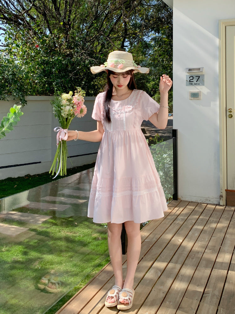 Blush Garden Babydoll Dress-Dresses-ntbhshop