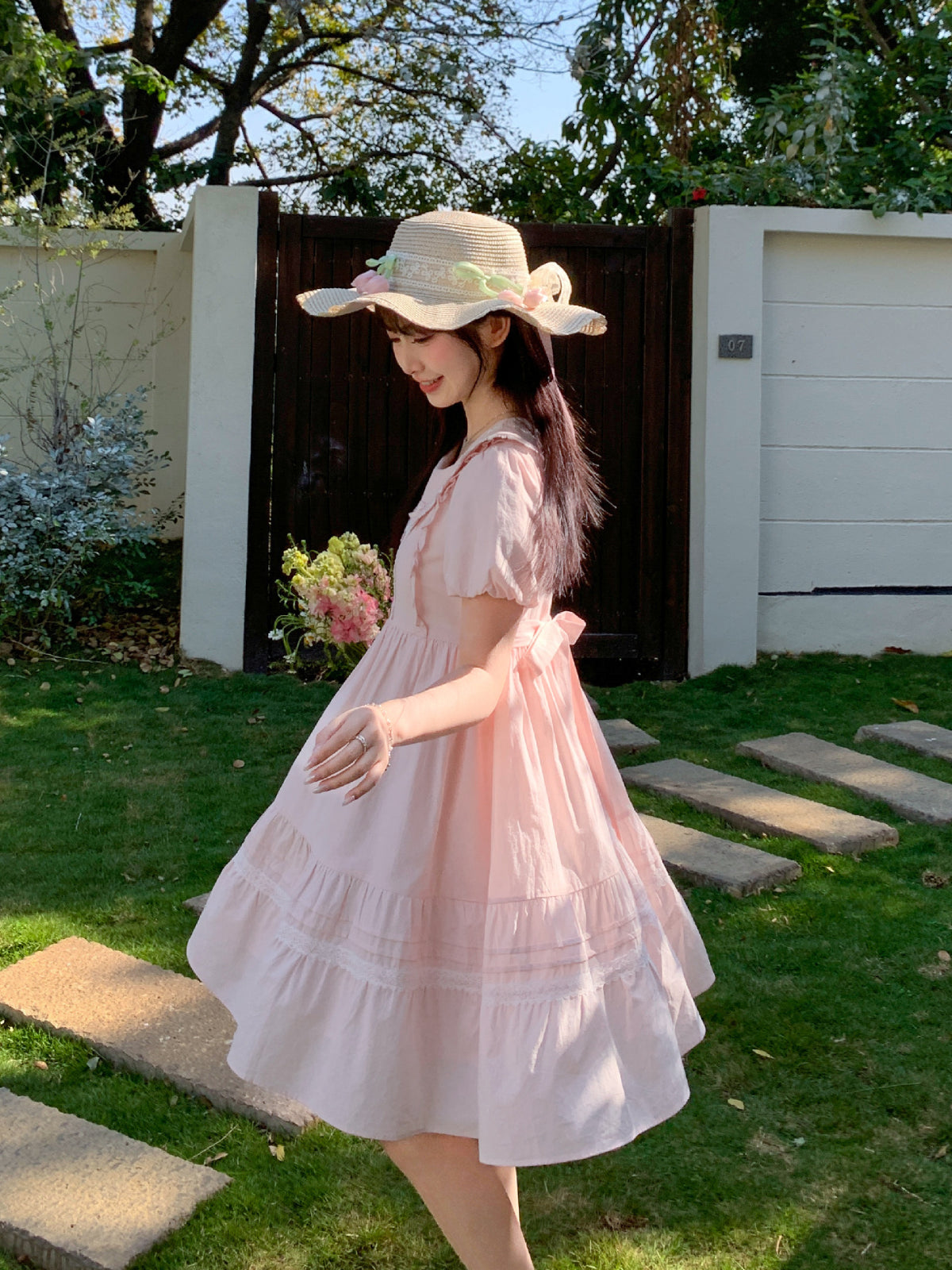 Blush Garden Babydoll Dress-Dresses-ntbhshop