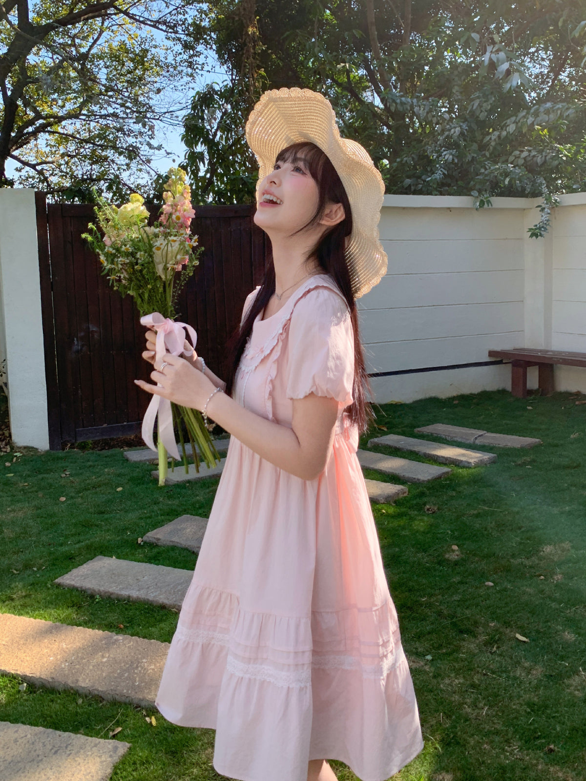 Blush Garden Babydoll Dress-Dresses-ntbhshop