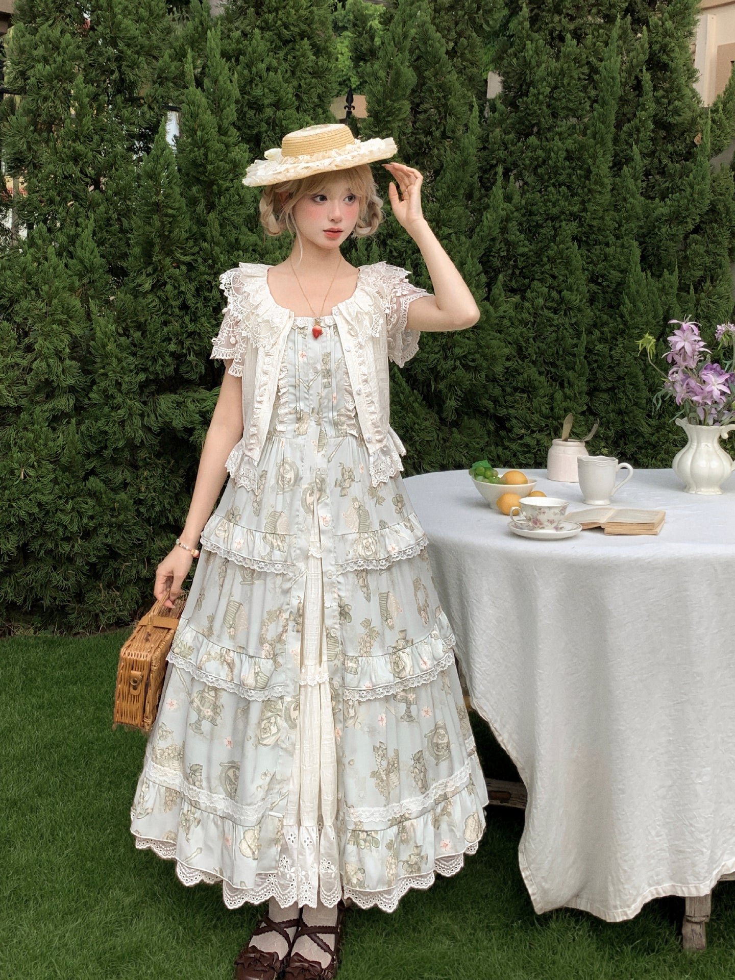 Misty Garden Lace Dress-Dresses-ntbhshop