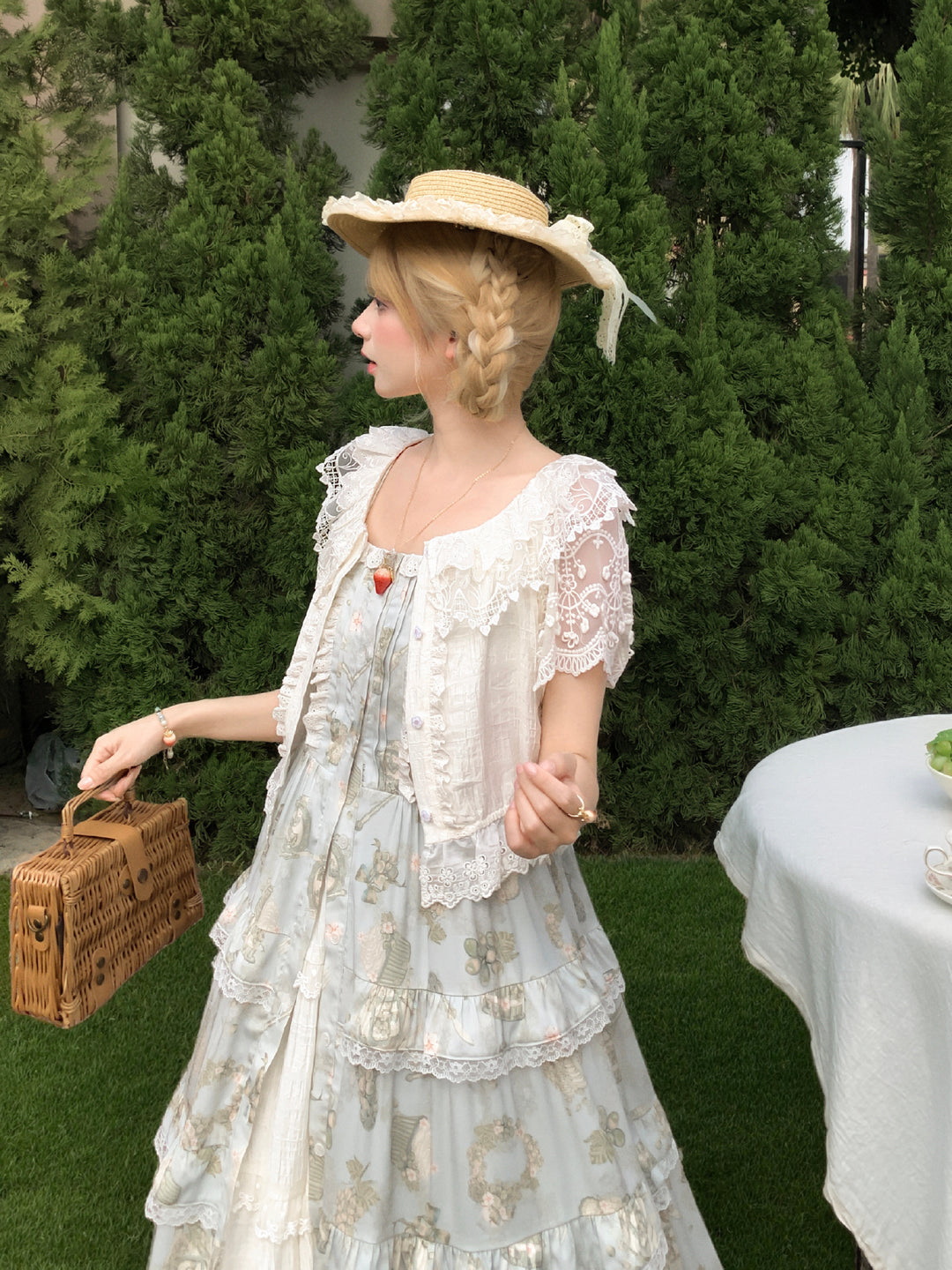 Ivory Garden Lace Blouse-Tops-ntbhshop