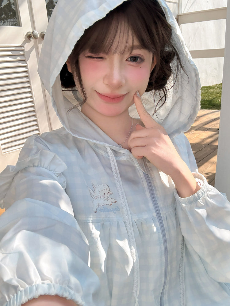 Cloud Gingham Sun Jacket ️-Outerwear-ntbhshop