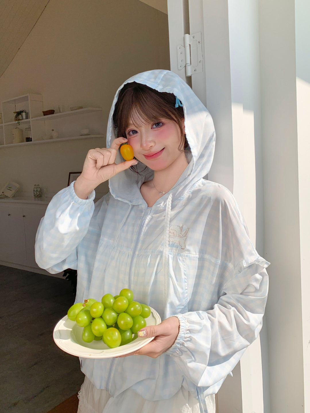 Cloud Gingham Sun Jacket ️-Outerwear-ntbhshop