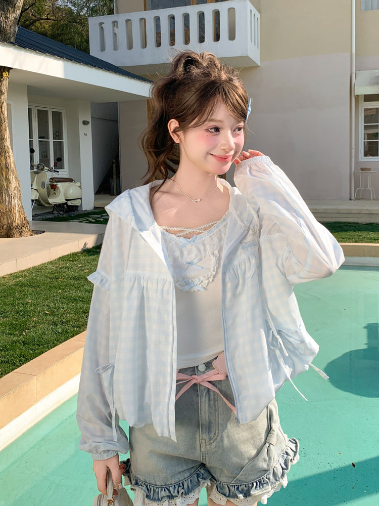 Cloud Gingham Sun Jacket ️-Outerwear-ntbhshop