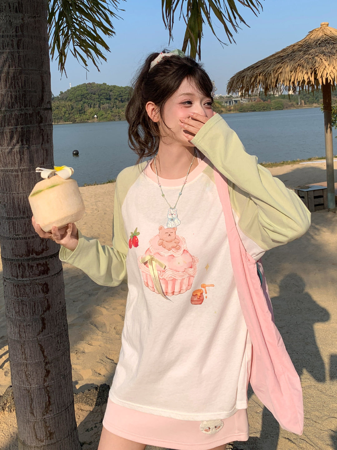 Strawberry Cupcake Raglan Tee-Tops-ntbhshop