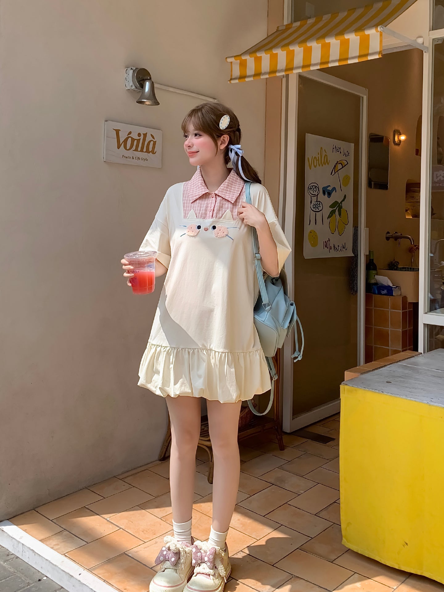 Cookie Cat Bubble Dress-Dresses-ntbhshop