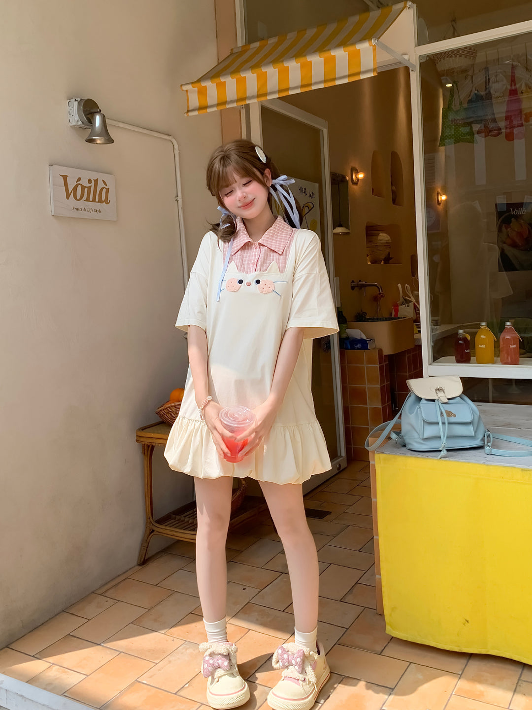 Cookie Cat Bubble Dress-Dresses-ntbhshop