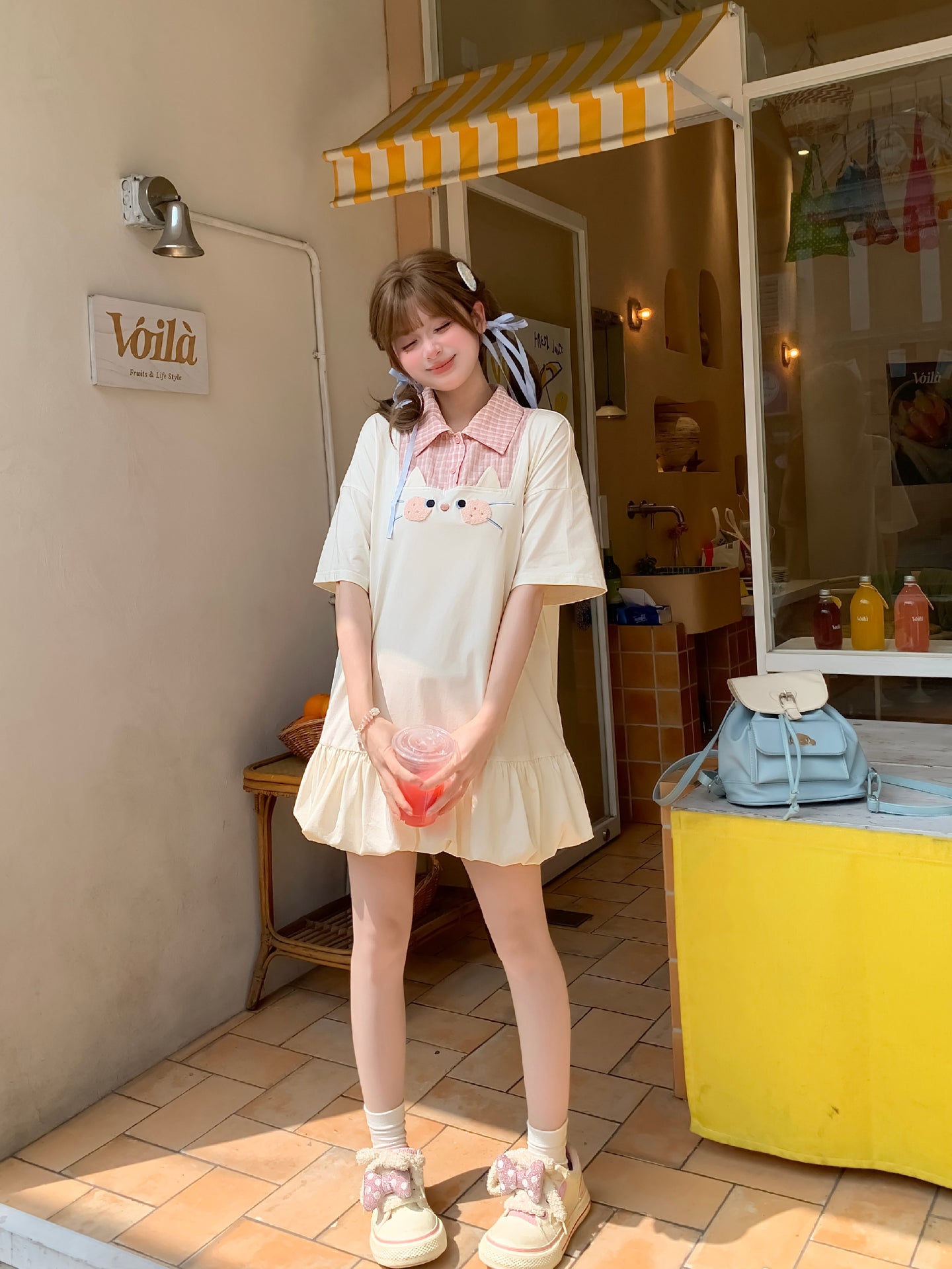 Cookie Cat Bubble Dress-Dresses-ntbhshop