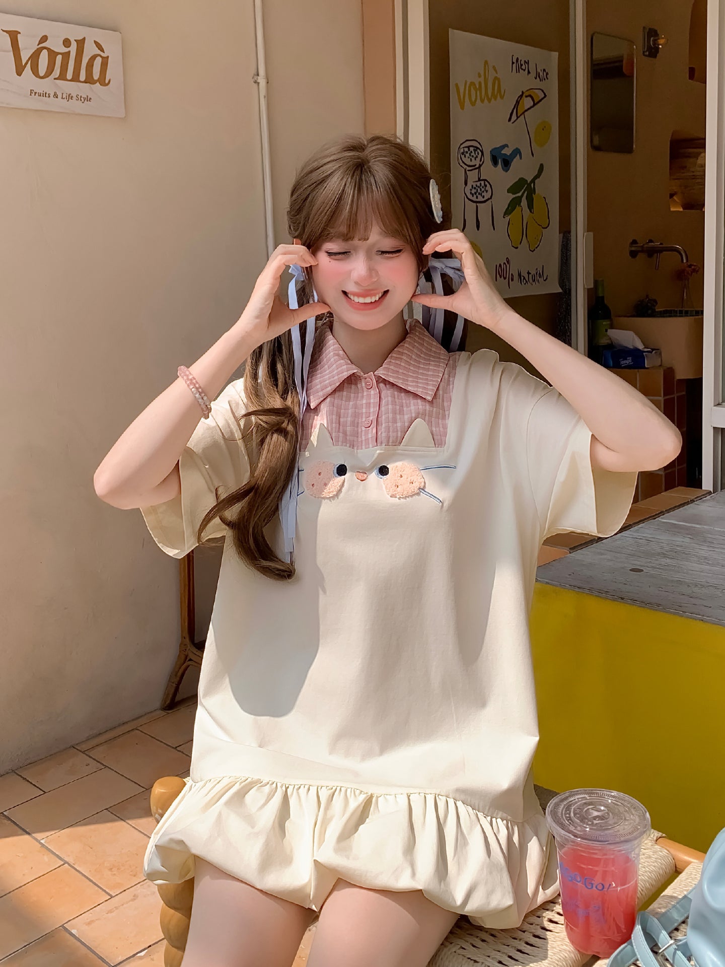 Cookie Cat Bubble Dress-Dresses-ntbhshop