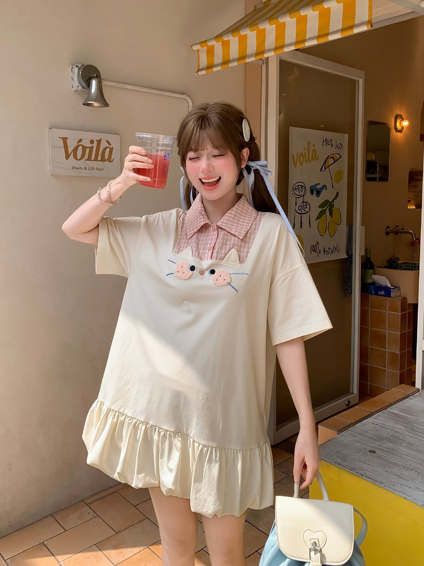 Cookie Cat Bubble Dress-Dresses-ntbhshop