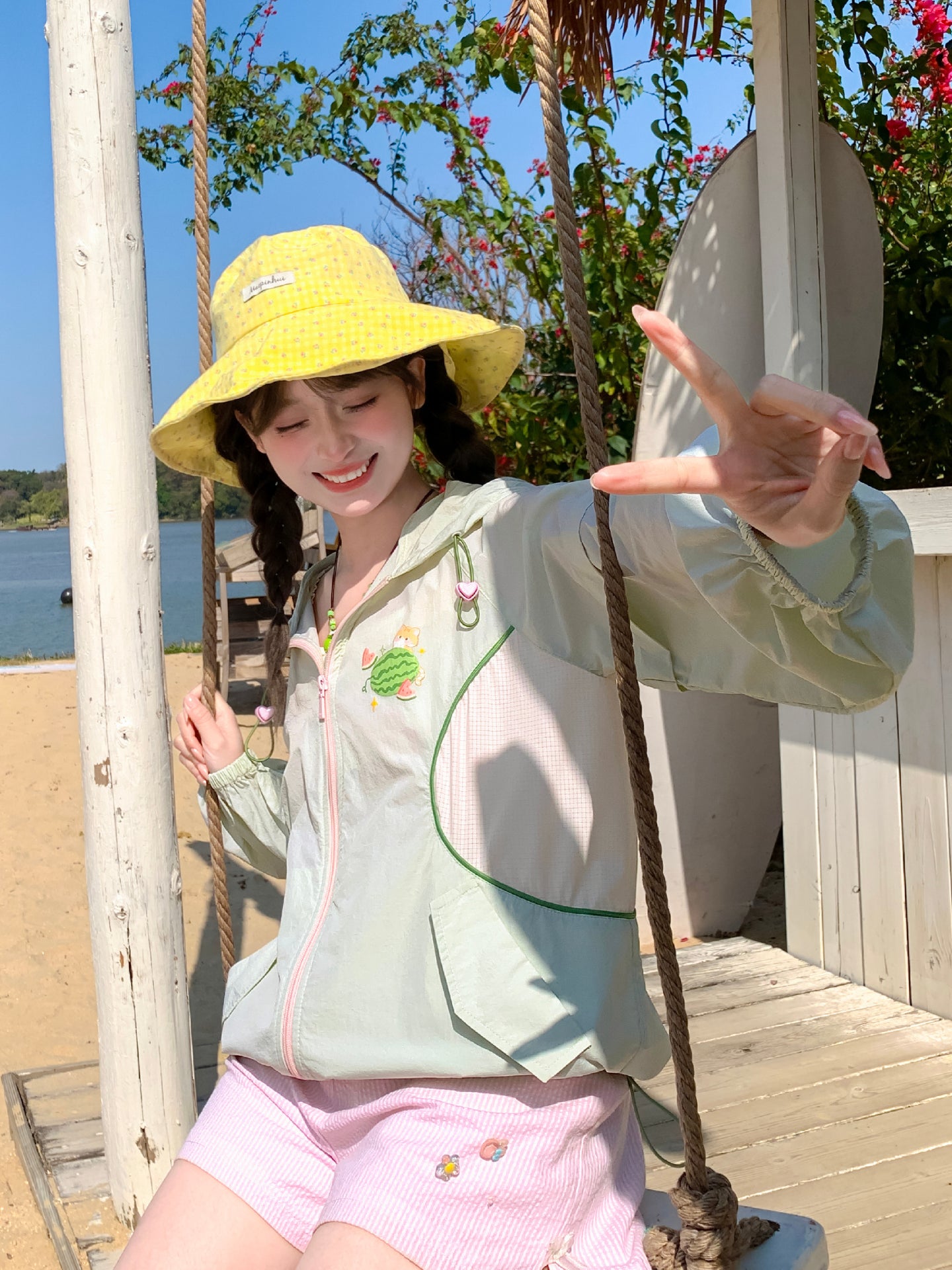 Summer Melon Kitten Sun Jacket-Outerwear-ntbhshop