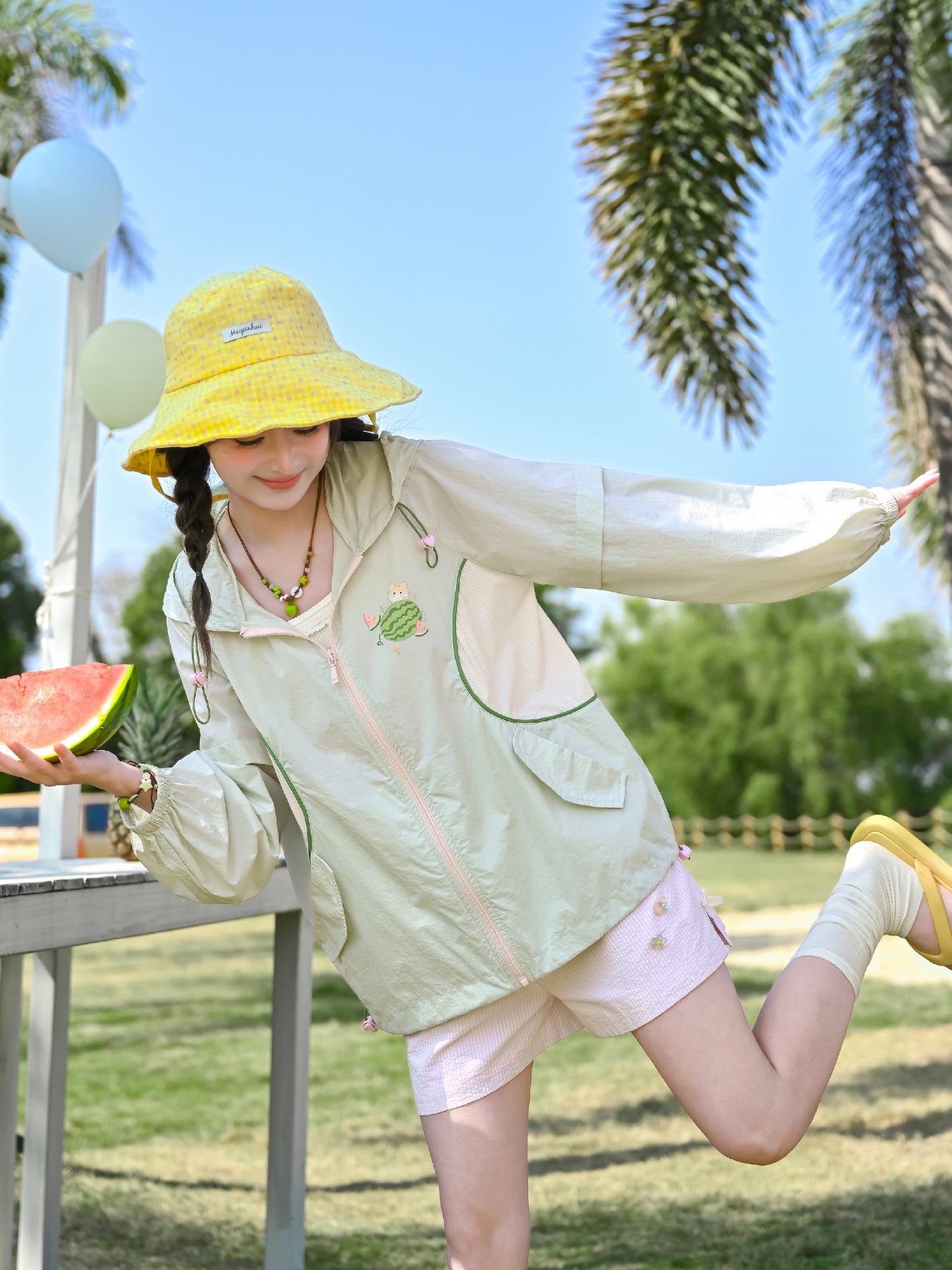 Summer Melon Kitten Sun Jacket-Outerwear-ntbhshop