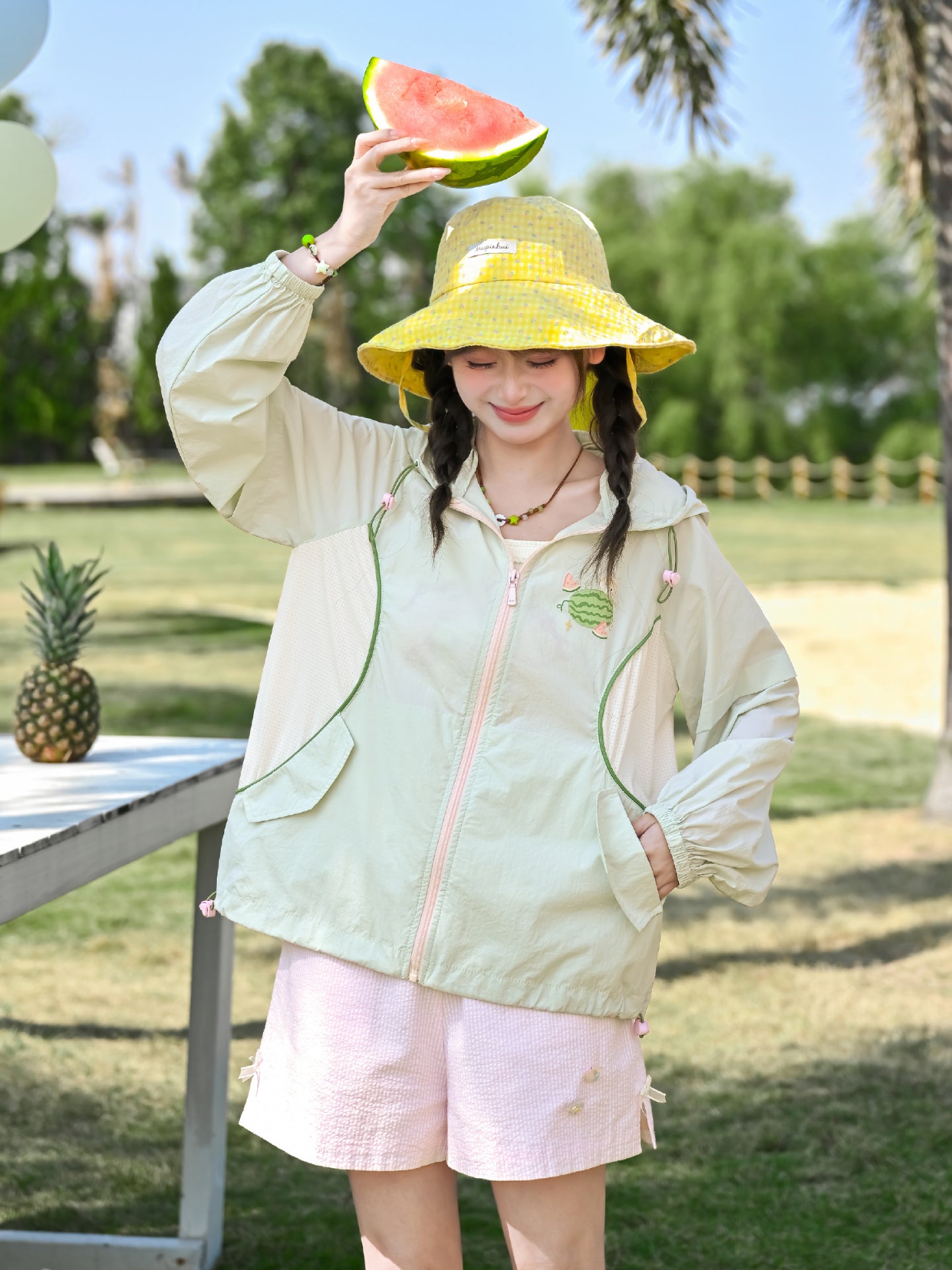 Summer Melon Kitten Sun Jacket-Outerwear-ntbhshop