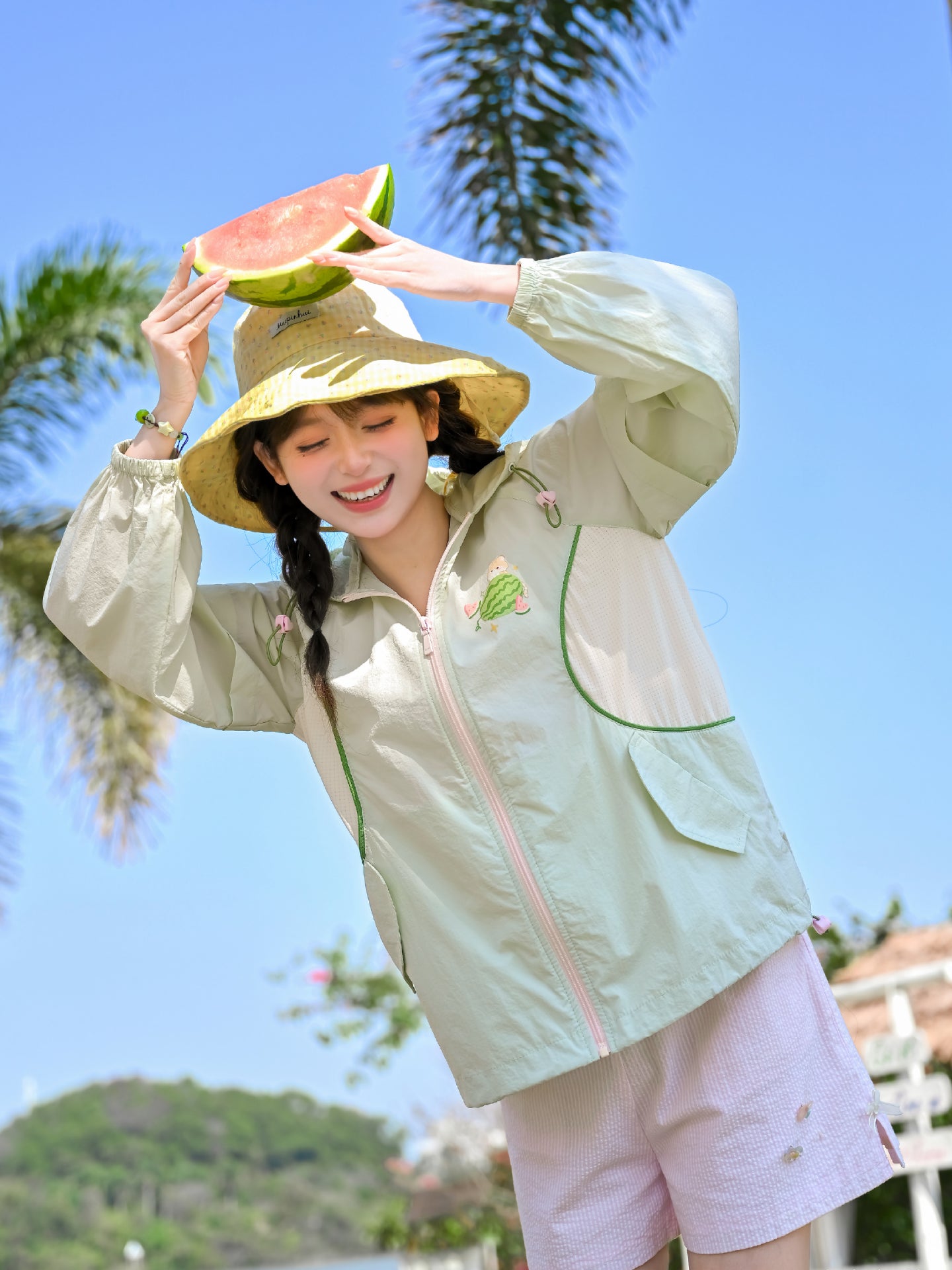 Summer Melon Kitten Sun Jacket-Outerwear-ntbhshop