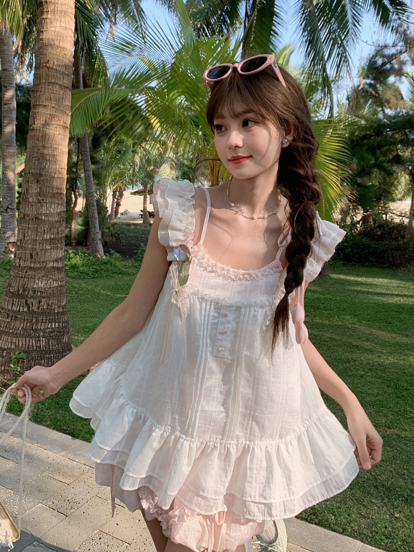 Tulip Bubble Petaline Blouse & Shorts-Sets-ntbhshop