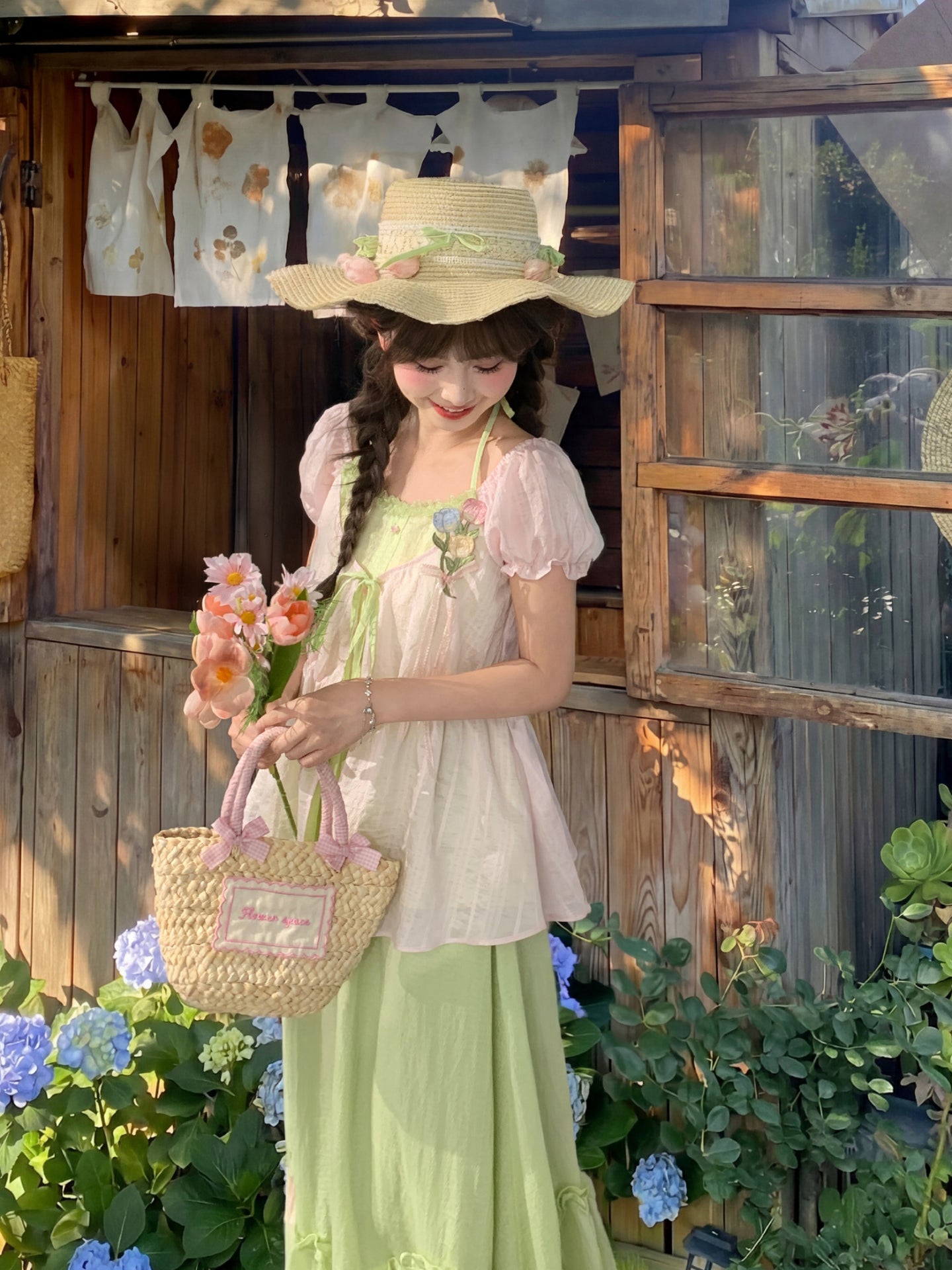 Tulip Bloom Spliced Blouse-Tops-ntbhshop