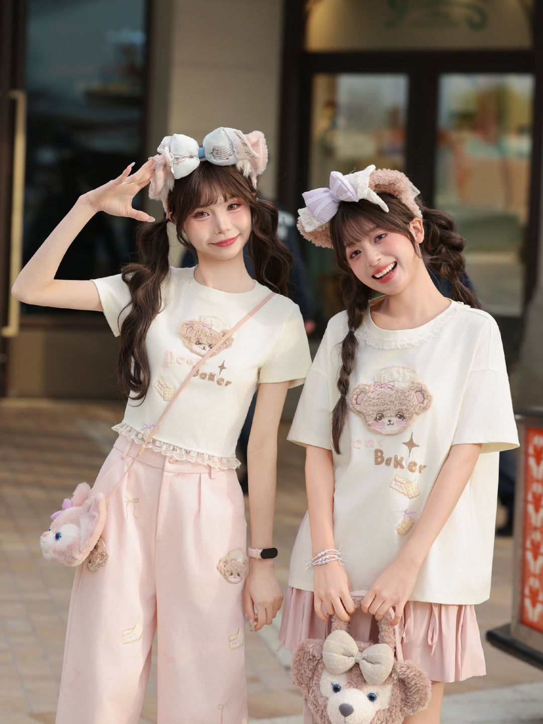 Bakery Bear Lace Tee-Tops-ntbhshop