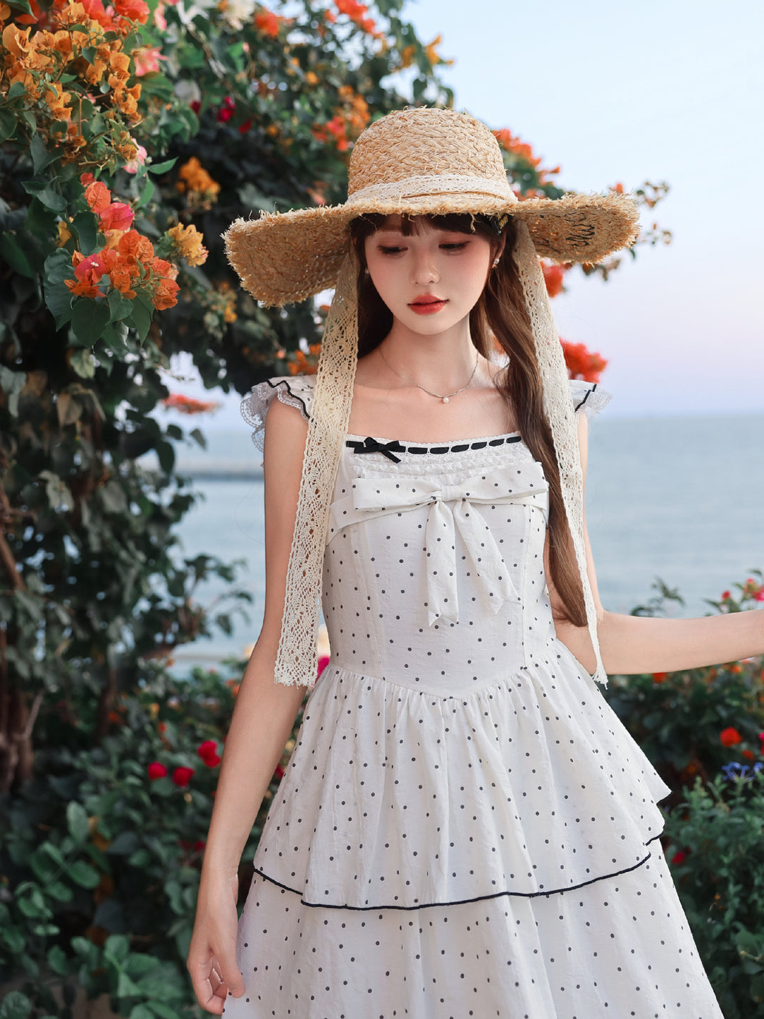 Parisian Polka Maxi Cake Dress-Dresses-ntbhshop