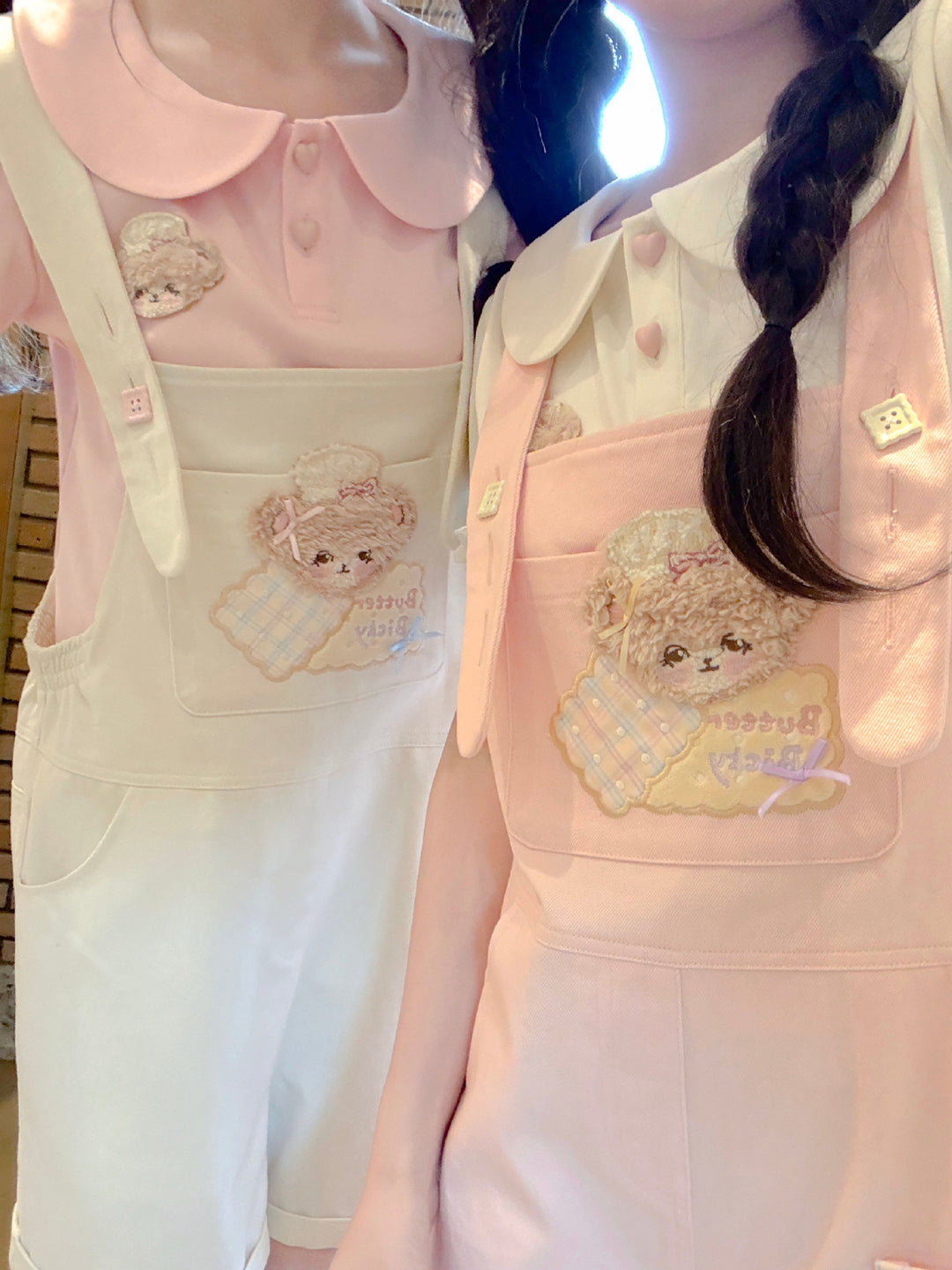 Bakery Bear Overall Shorts-Bottoms-ntbhshop