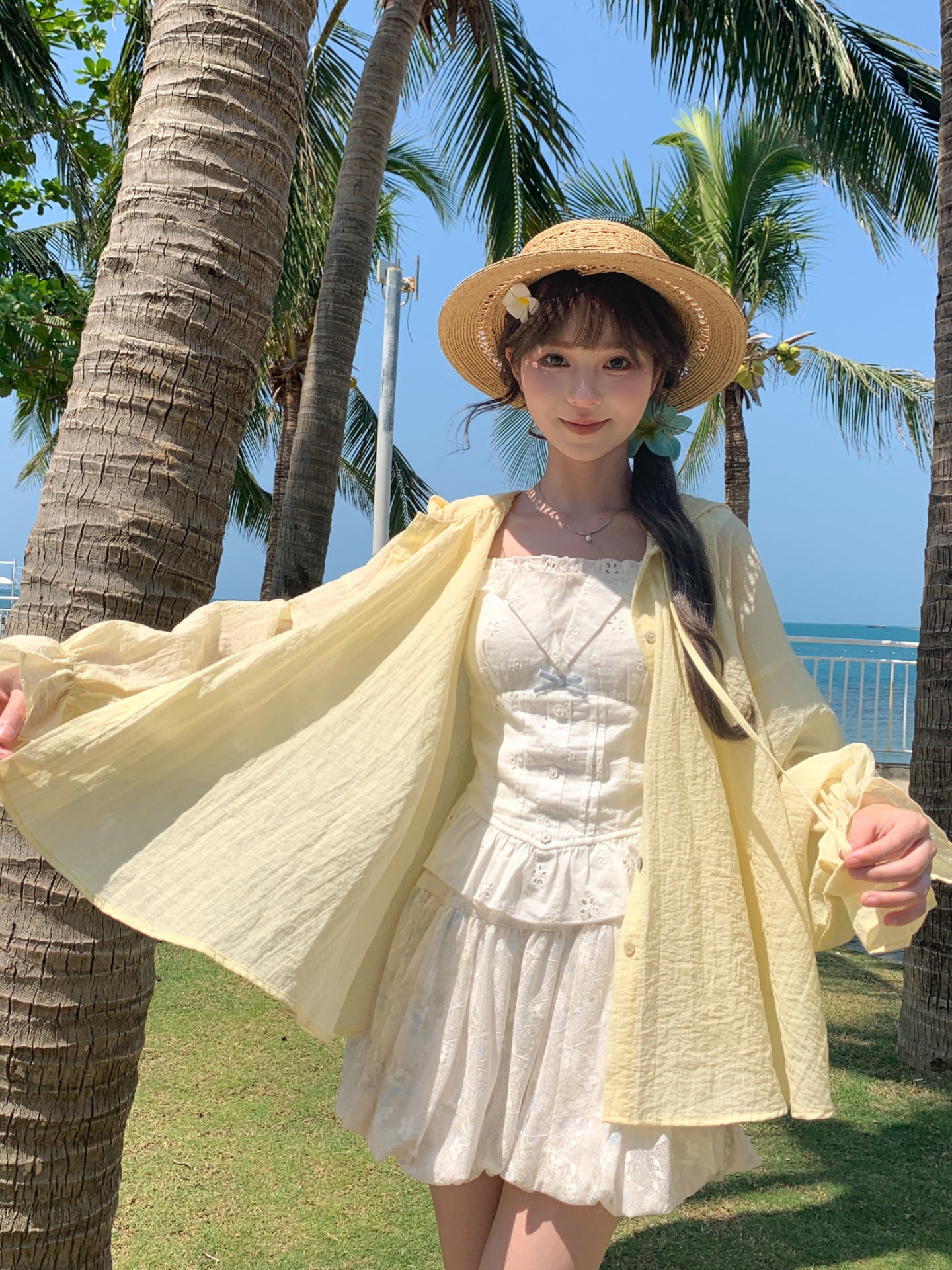 Pastel Cloud Hooded Blouses-Tops-ntbhshop