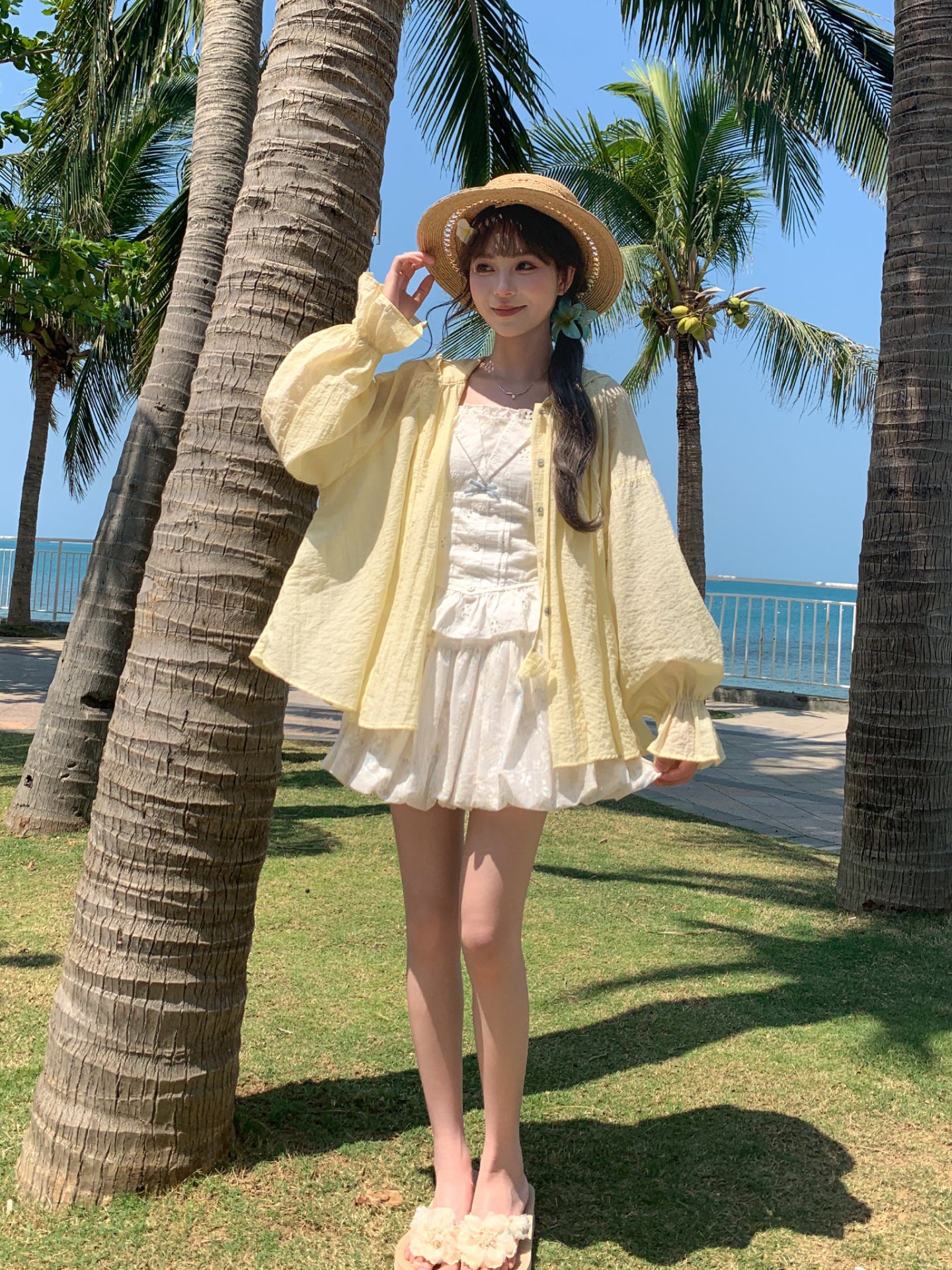 Pastel Cloud Hooded Blouses-Tops-ntbhshop