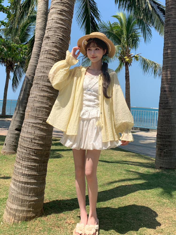 Pastel Cloud Hooded Blouses-Tops-ntbhshop