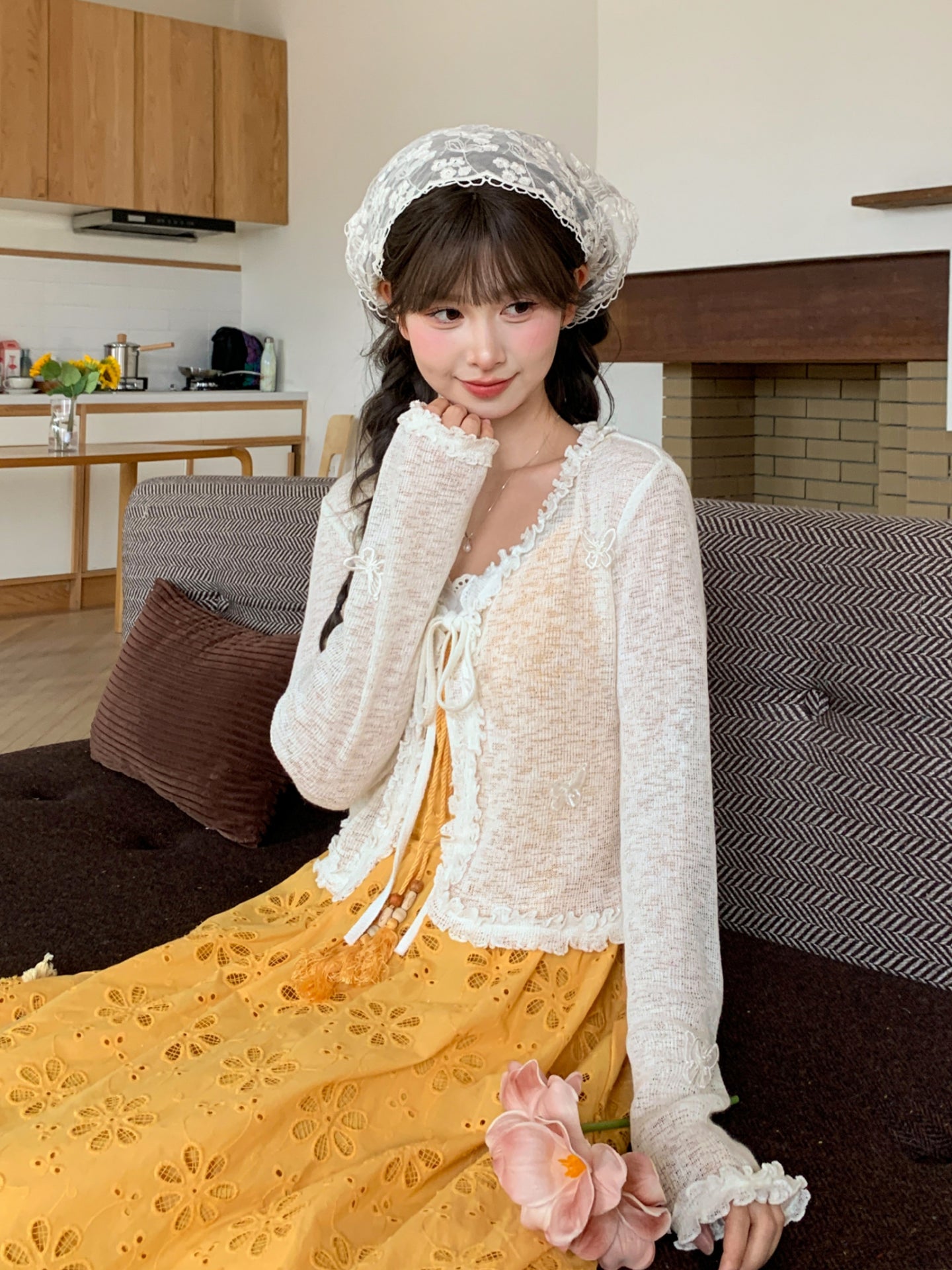 Butterfly Frill Tie Cardigans-Outerwear-ntbhshop