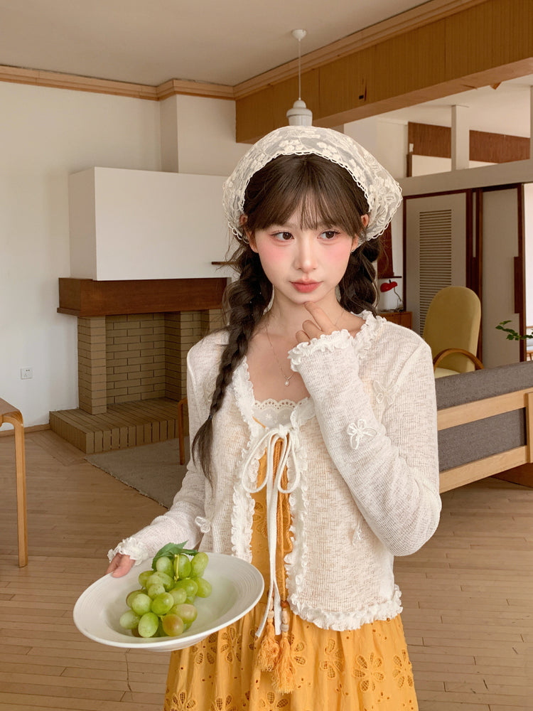Butterfly Frill Tie Cardigans-Outerwear-ntbhshop