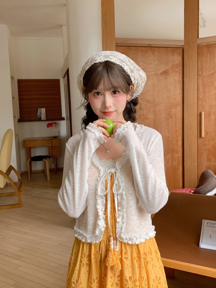 Butterfly Frill Tie Cardigans-Outerwear-ntbhshop
