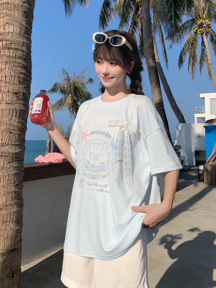 Unicorn Dream Lace Tee-Tops-ntbhshop