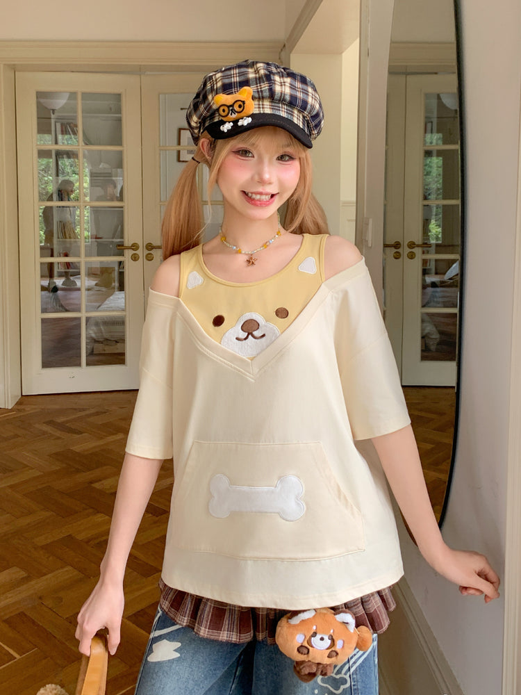 Bone & Pup Layered Tee-Tops-ntbhshop